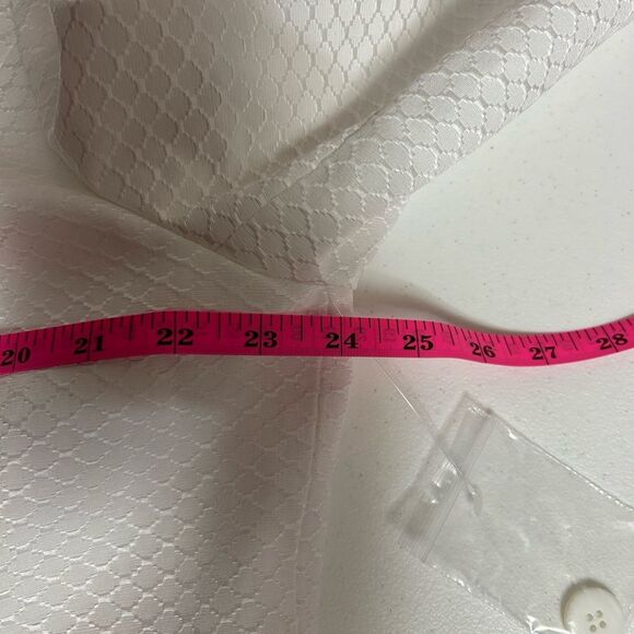 NWOT Liz Baker Career Blazer Ivory Long Sleeve Padded Shoulder Pads Size 18 - Picture 8 of 9